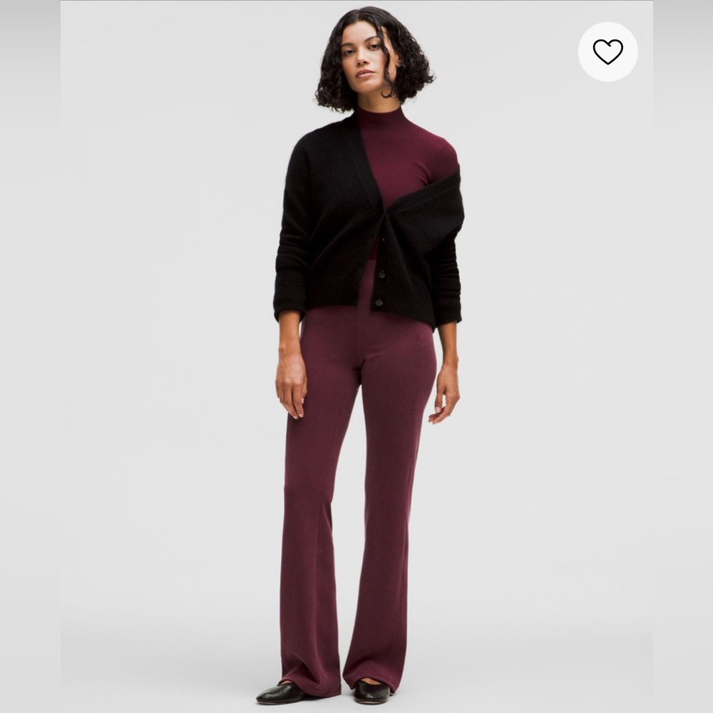 NWT Ribbed Softstreme Flared Pant (Regular) - Garnet - Picture 2 of 11
